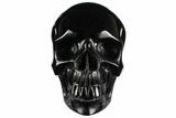 Realistic, Polished Black Obsidian Skull #150853-2